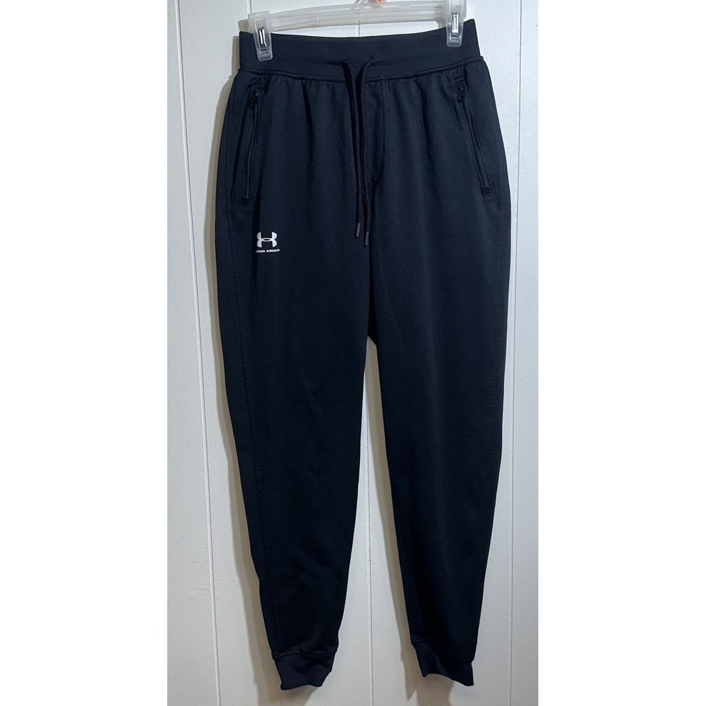 Under Armour Mens Loose Fit‎ Joggers Black Tapered Sweatpants Size Small SM P CH
